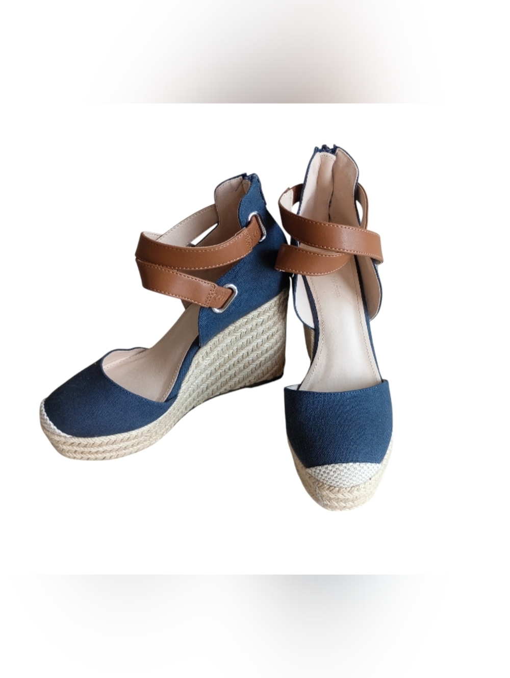 Piepiebuy Navy & Brown Espadrilles SZ 6.5